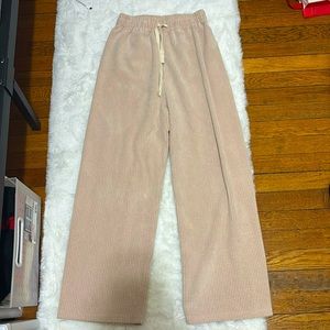 Pale pink high waisted sweatpants
